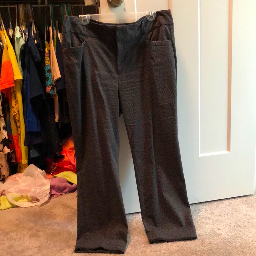 Banana Republic animal print gray pants